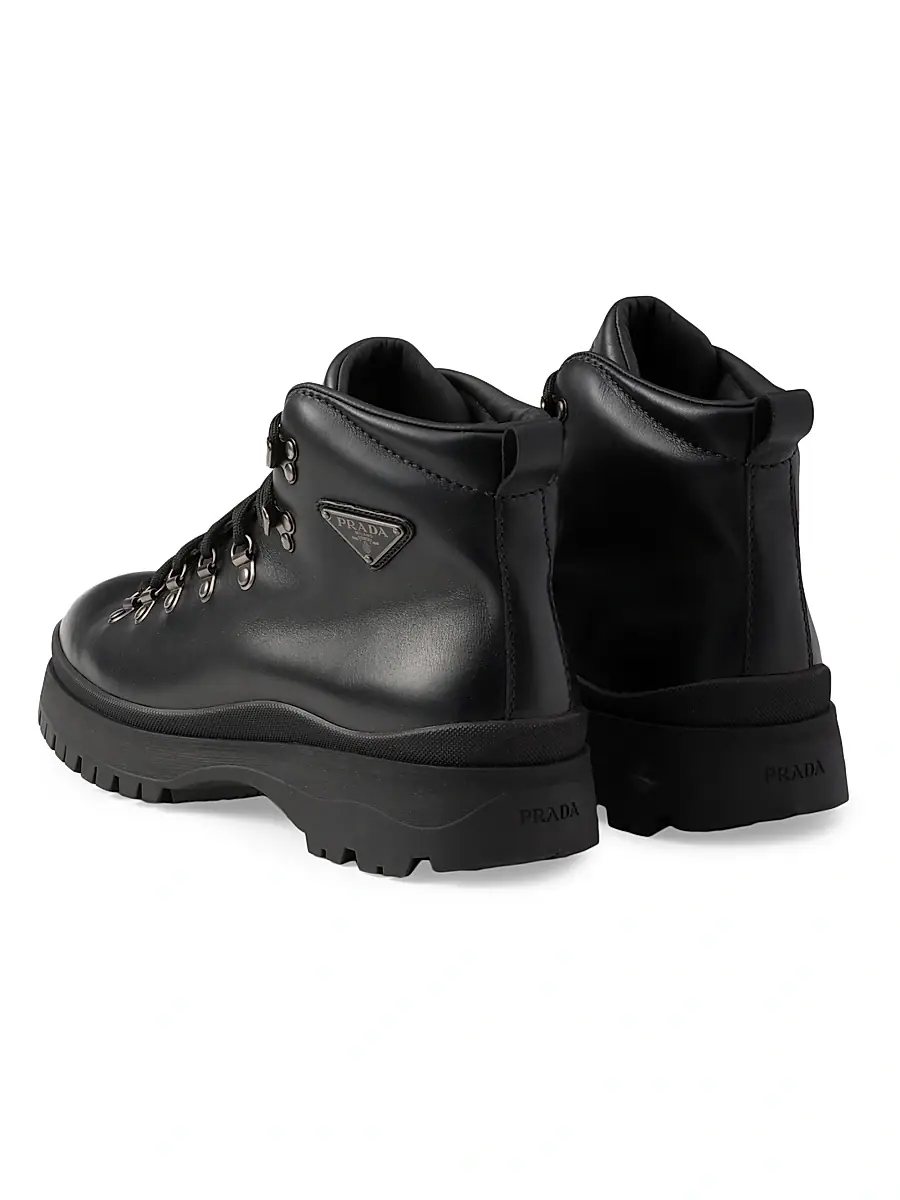 Prada Men's Brixxen Leather Booties | Thumbnail 3 Prada Men's Brixxen Leather Booties | Thumbnail 3