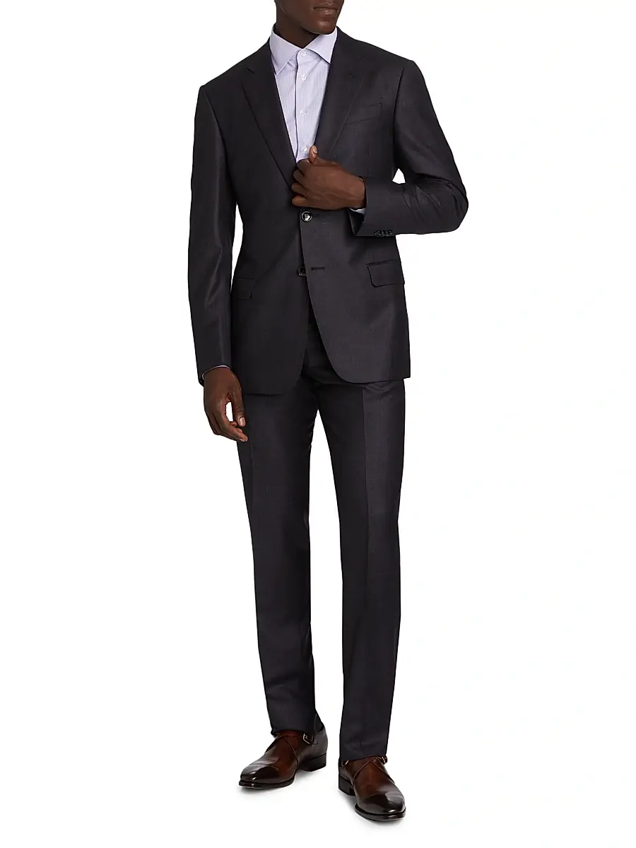 Giorgio Armani Men's Single-Breasted Wool-Blend Suit | Thumbnail 3 Giorgio Armani Men's Single-Breasted Wool-Blend Suit | Thumbnail 3