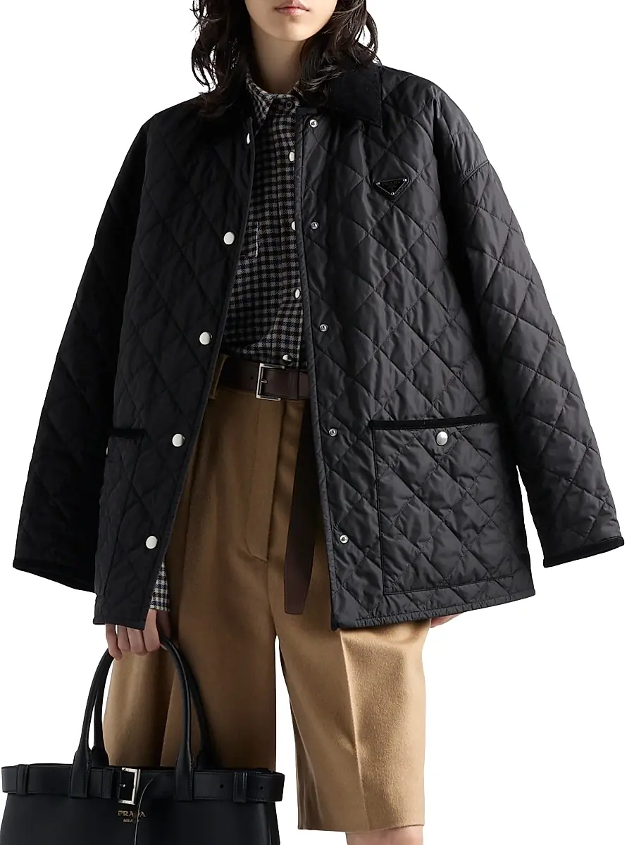 Prada Women's Light Re-Nylon Jacket - Black | Thumbnail 2 Prada Women's Light Re-Nylon Jacket - Black | Thumbnail 2