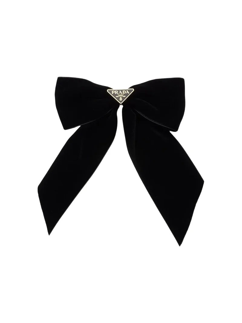Prada Women's Velvet Bow Hair Clip