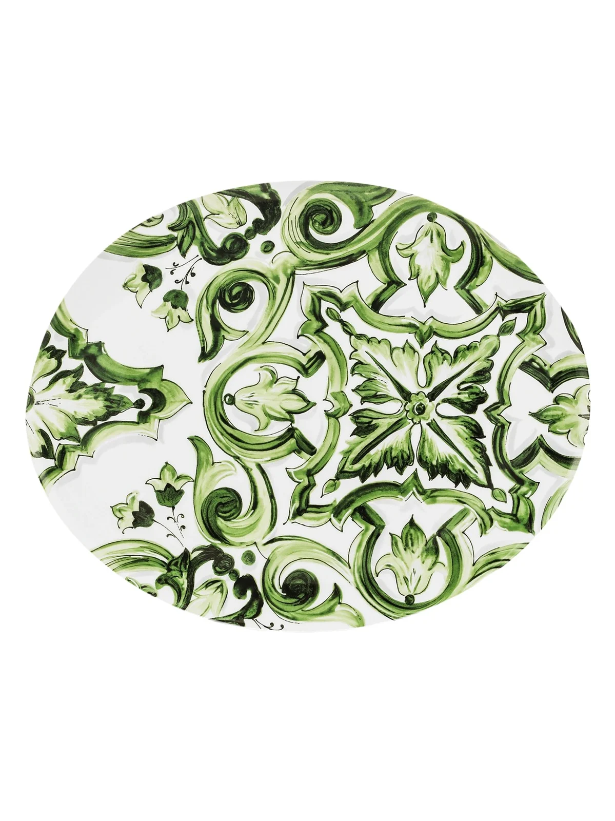 Dolce & Gabbana Blue Mediterraneo Fiore Medium Oval Serving Plate