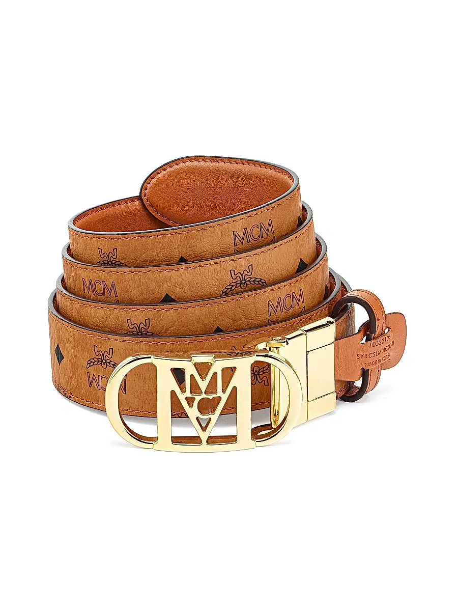 MCM Women's Reversible Mode Mena Leather Belt | Thumbnail 3 MCM Women's Reversible Mode Mena Leather Belt | Thumbnail 3