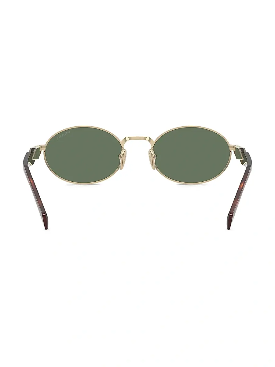 Prada Men's 55MM Oval Sunglasses | Thumbnail 4 Prada Men's 55MM Oval Sunglasses | Thumbnail 4