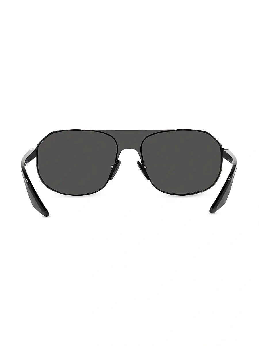 Prada Linea Rossa Men's Linea Rossa 40MM Metal Sunglasses - Black | Thumbnail 4 Prada Linea Rossa Men's Linea Rossa 40MM Metal Sunglasses - Black | Thumbnail 4