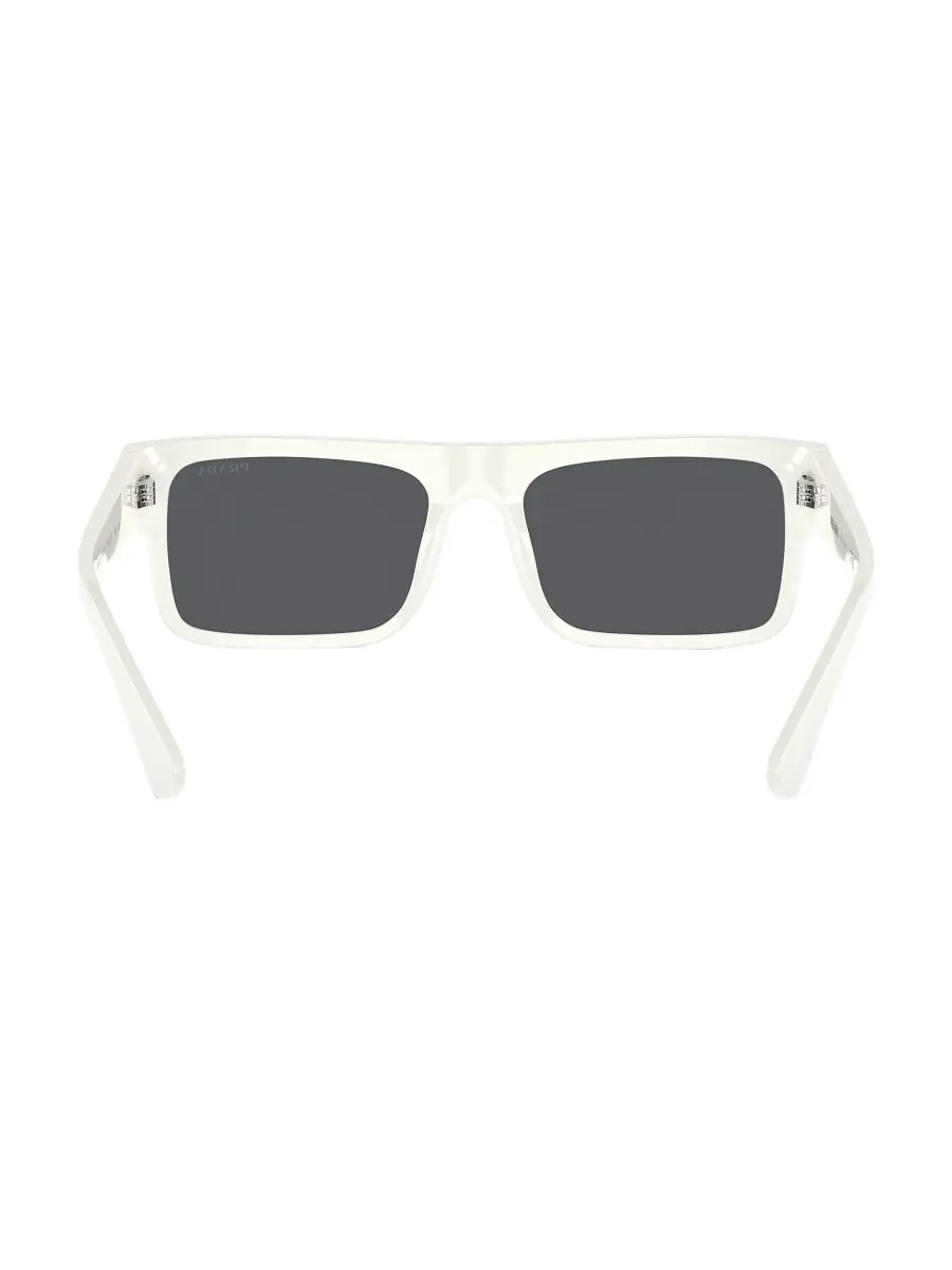 Prada Men's 59MM Rectangular Sunglasses - White Smoke | Thumbnail 4 Prada Men's 59MM Rectangular Sunglasses - White Smoke | Thumbnail 4