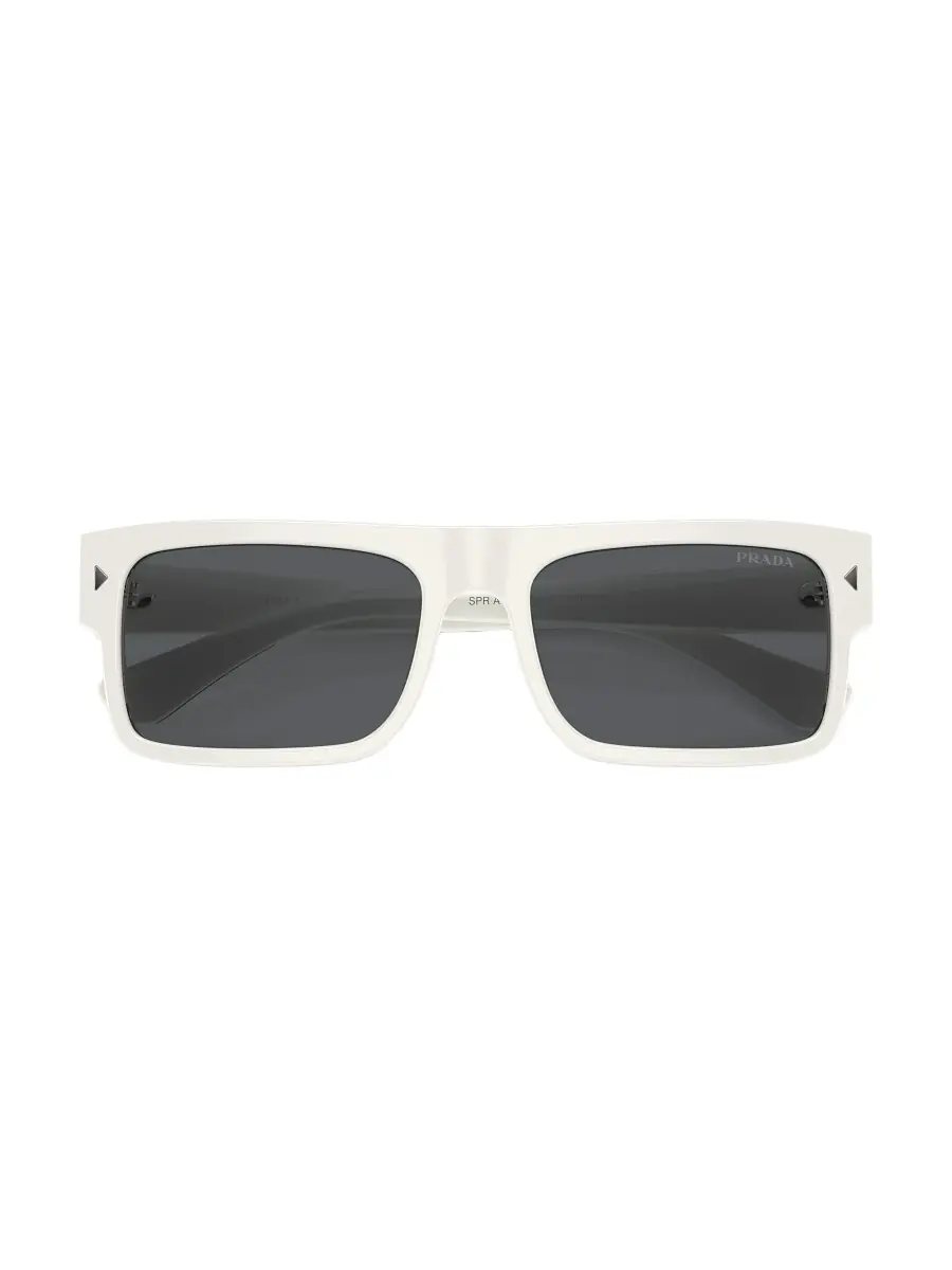 Prada Men's 59MM Rectangular Sunglasses - White Smoke | Thumbnail 5 Prada Men's 59MM Rectangular Sunglasses - White Smoke | Thumbnail 5
