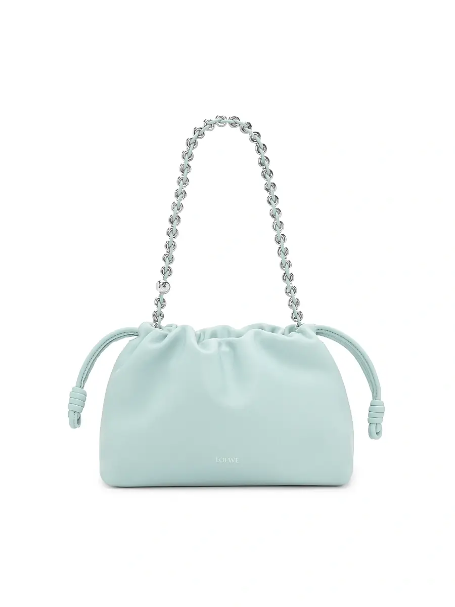 LOEWE Women's Flamenco Chain Leather Shoulder Bag - Frozen | Thumbnail 2 LOEWE Women's Flamenco Chain Leather Shoulder Bag - Frozen | Thumbnail 2