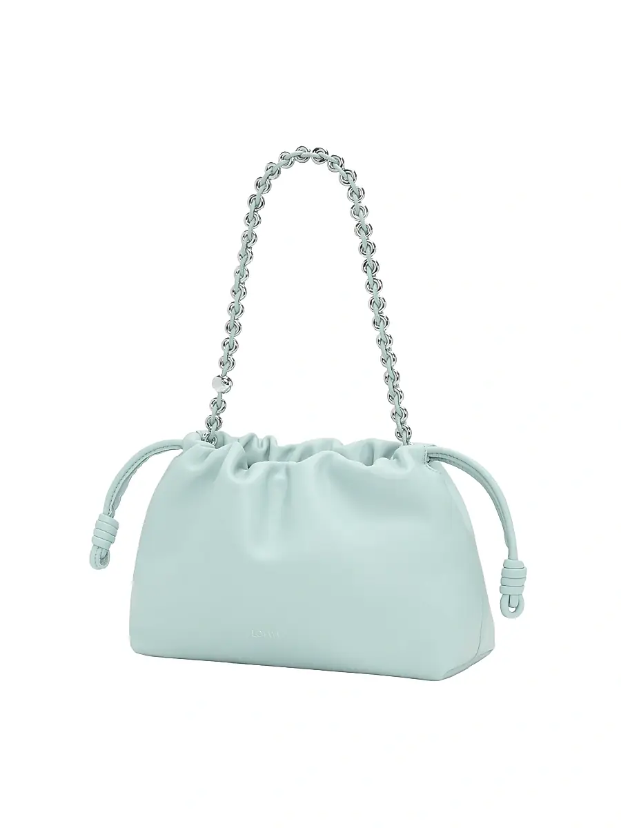 LOEWE Women's Flamenco Chain Leather Shoulder Bag - Frozen | Thumbnail 3 LOEWE Women's Flamenco Chain Leather Shoulder Bag - Frozen | Thumbnail 3