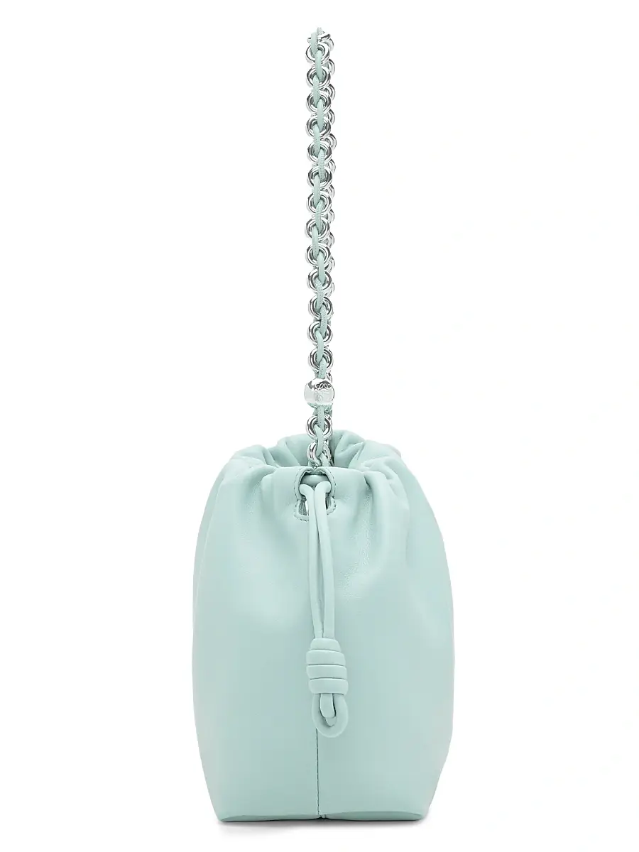 LOEWE Women's Flamenco Chain Leather Shoulder Bag - Frozen | Thumbnail 4 LOEWE Women's Flamenco Chain Leather Shoulder Bag - Frozen | Thumbnail 4