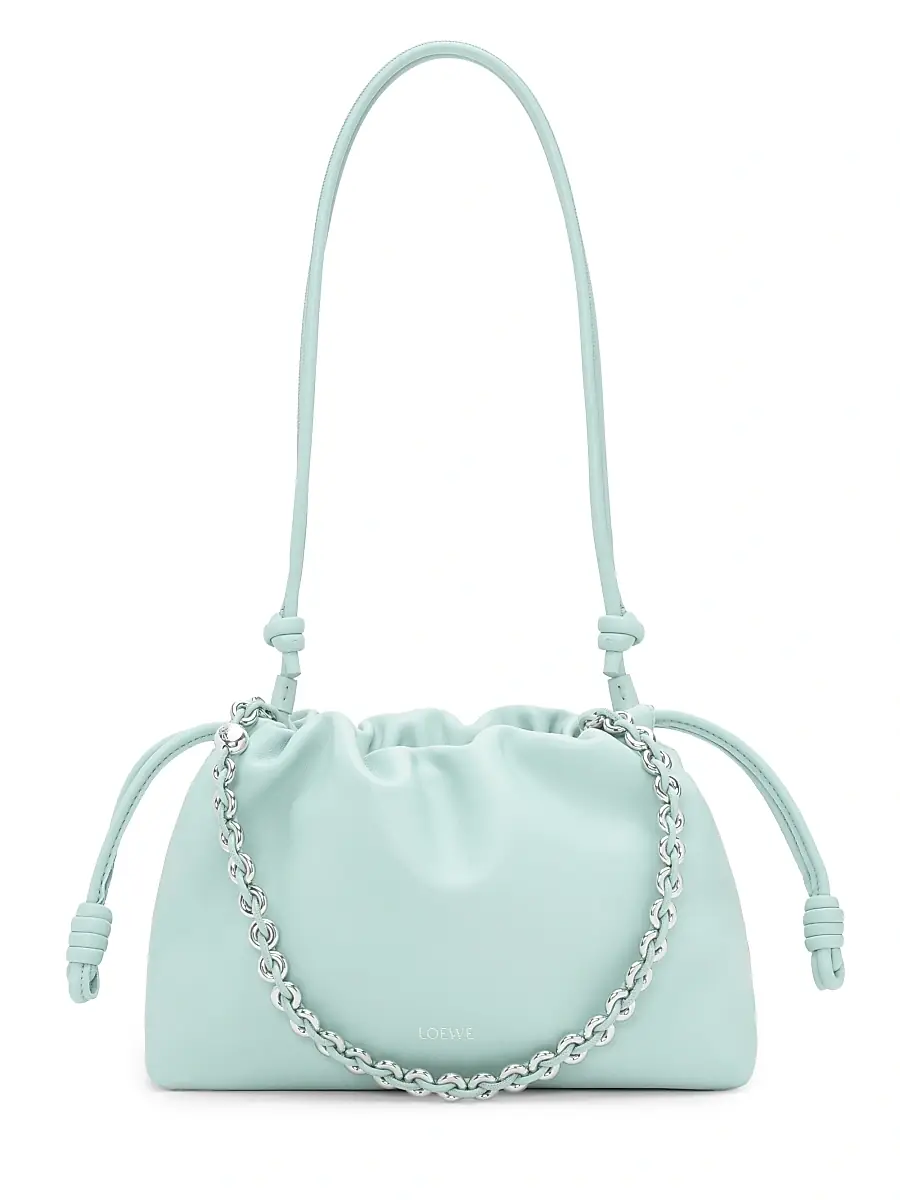 LOEWE Women's Flamenco Chain Leather Shoulder Bag - Frozen | Thumbnail 6 LOEWE Women's Flamenco Chain Leather Shoulder Bag - Frozen | Thumbnail 6
