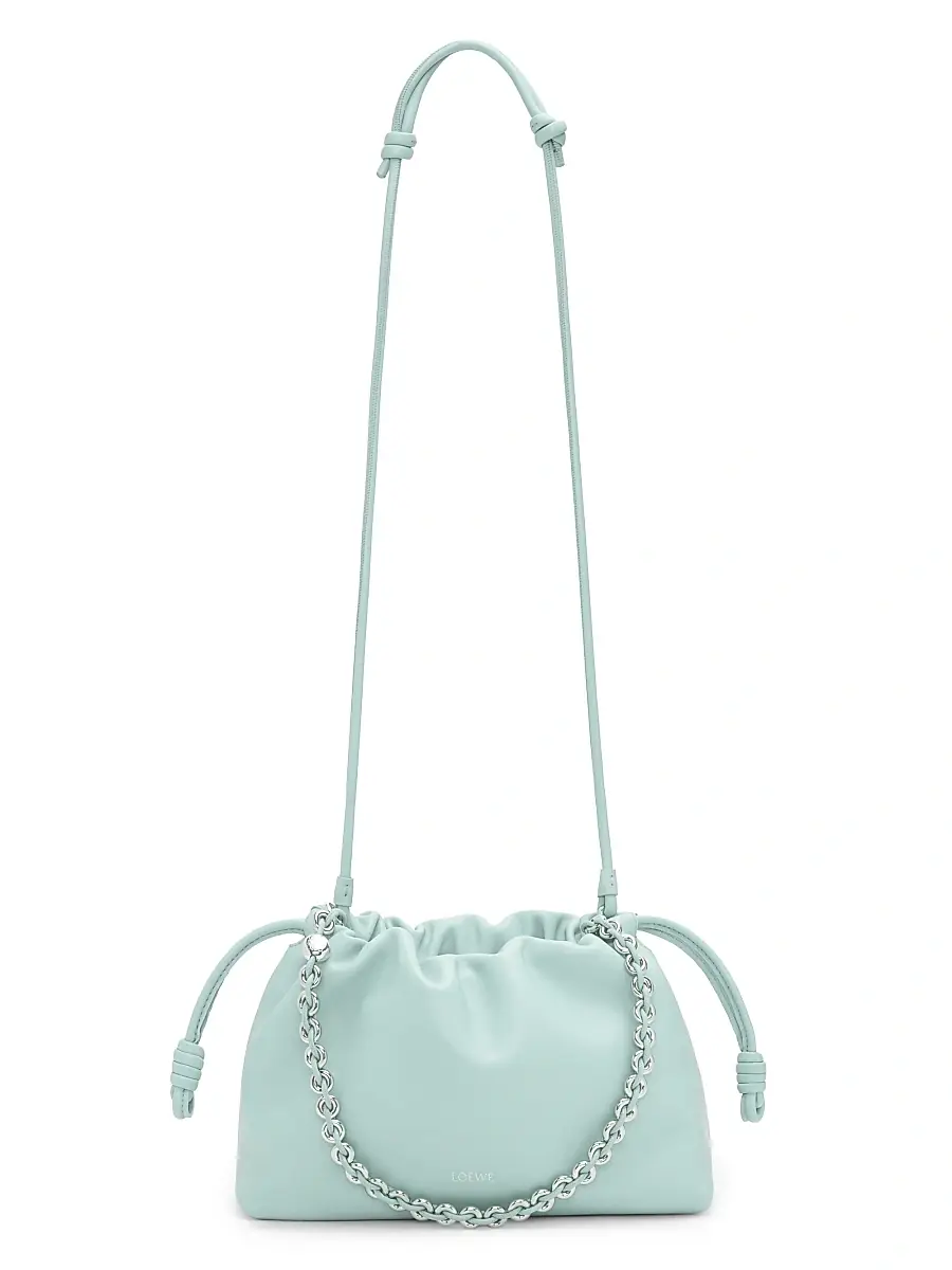 LOEWE Women's Flamenco Chain Leather Shoulder Bag - Frozen | Thumbnail 7 LOEWE Women's Flamenco Chain Leather Shoulder Bag - Frozen | Thumbnail 7