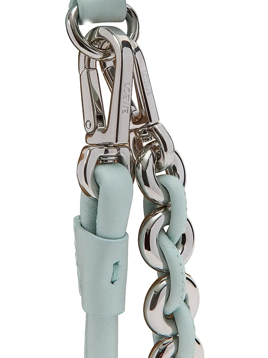 LOEWE Women's Flamenco Chain Leather Shoulder Bag - Frozen | Thumbnail 9 LOEWE Women's Flamenco Chain Leather Shoulder Bag - Frozen | Thumbnail 9