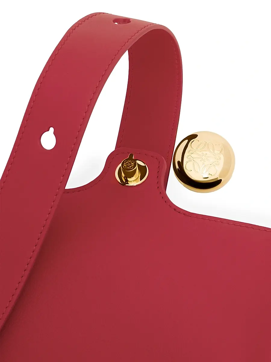 LOEWE Women's Mini Pebbled Leather Bucket Bag - Burnt Red | Thumbnail 6 LOEWE Women's Mini Pebbled Leather Bucket Bag - Burnt Red | Thumbnail 6