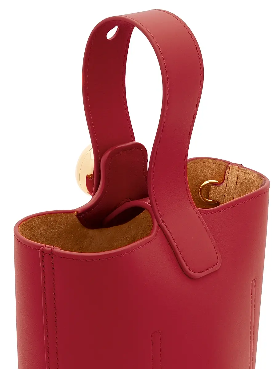 LOEWE Women's Mini Pebbled Leather Bucket Bag - Burnt Red | Thumbnail 8 LOEWE Women's Mini Pebbled Leather Bucket Bag - Burnt Red | Thumbnail 8