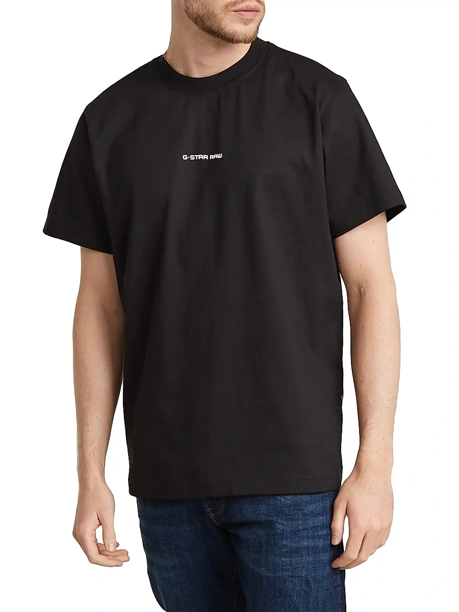 G-Star Men's Logo Cotton Short-Sleeve T-Shirt | Thumbnail 3 G-Star Men's Logo Cotton Short-Sleeve T-Shirt | Thumbnail 3