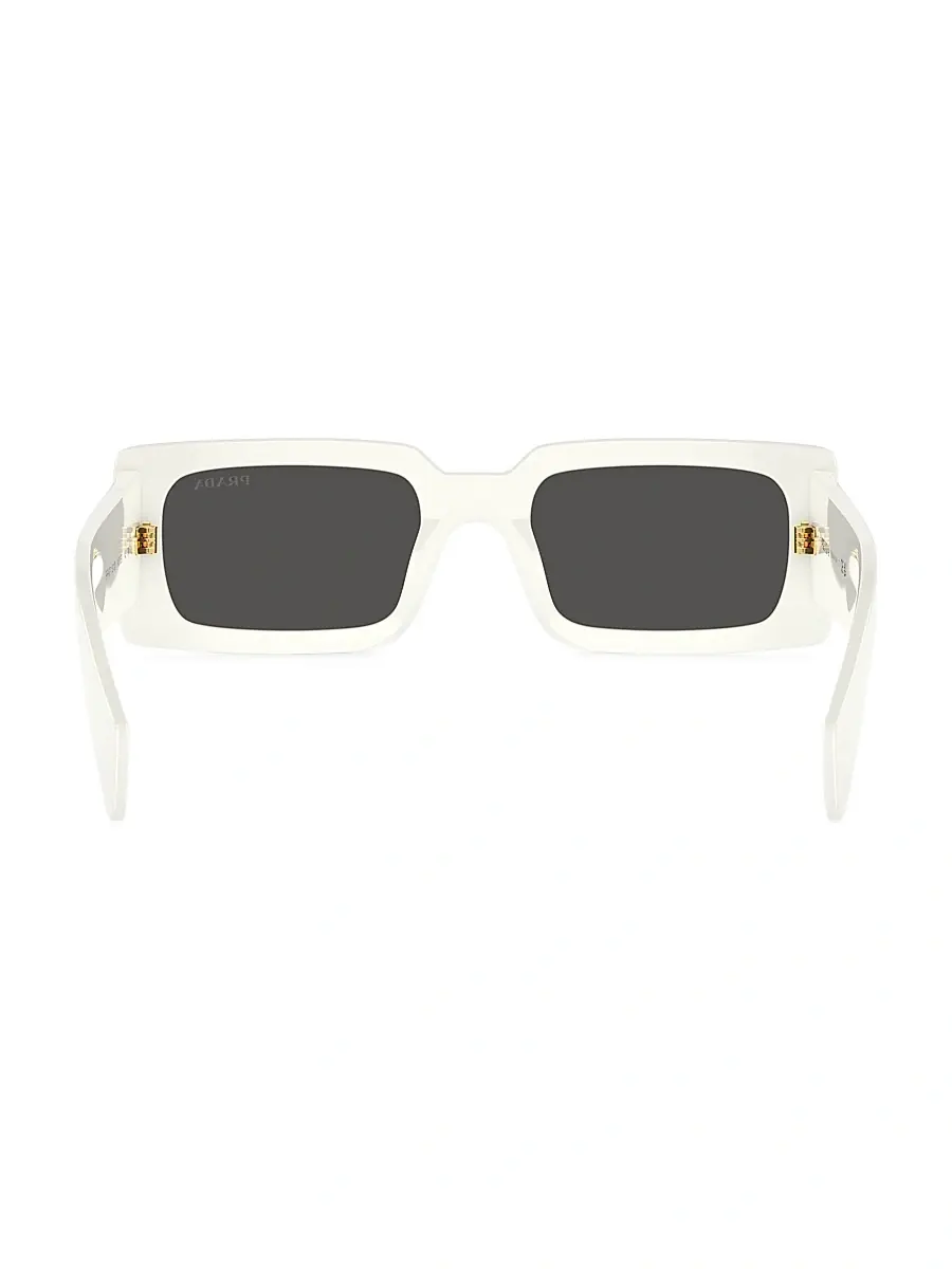 Prada Men's Sport 52MM Acetate Rectangular Sunglasses - Bone Dark Grey | Thumbnail 5