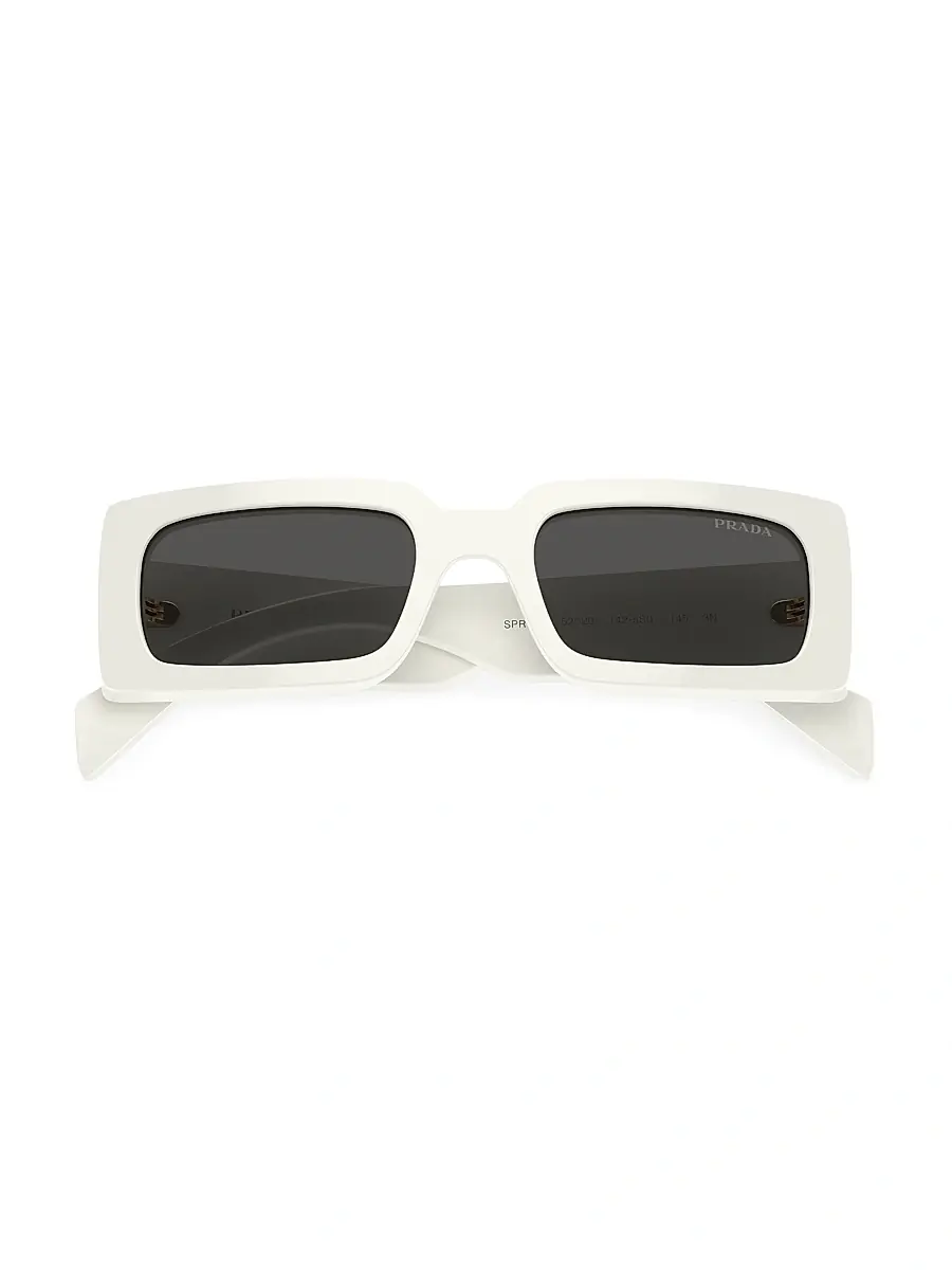 Prada Men's Sport 52MM Acetate Rectangular Sunglasses - Bone Dark Grey | Thumbnail 6