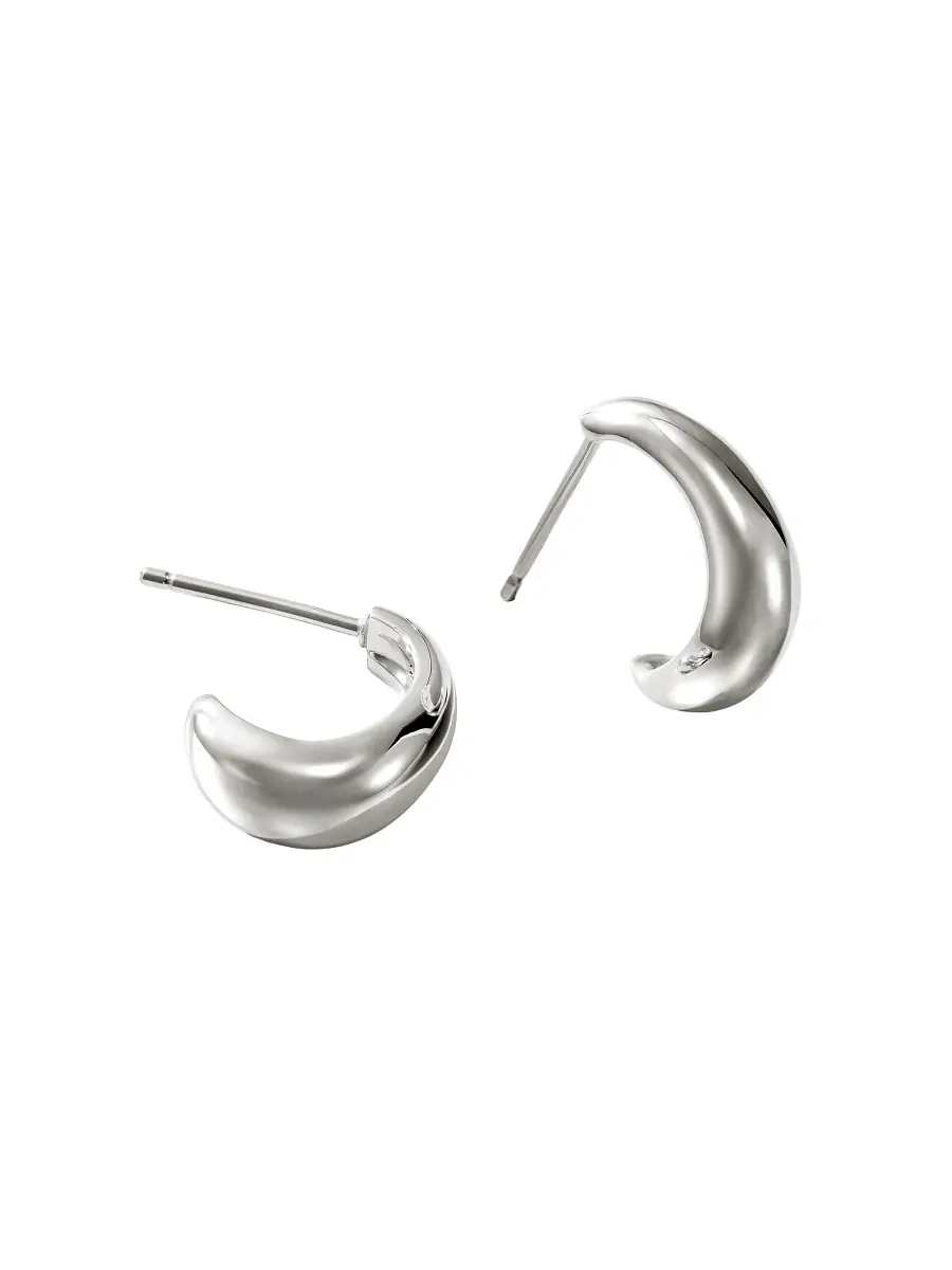 John Hardy Women's Surf Sterling Silver Hoop Earrings - Silver | Thumbnail 2 John Hardy Women's Surf Sterling Silver Hoop Earrings - Silver | Thumbnail 2