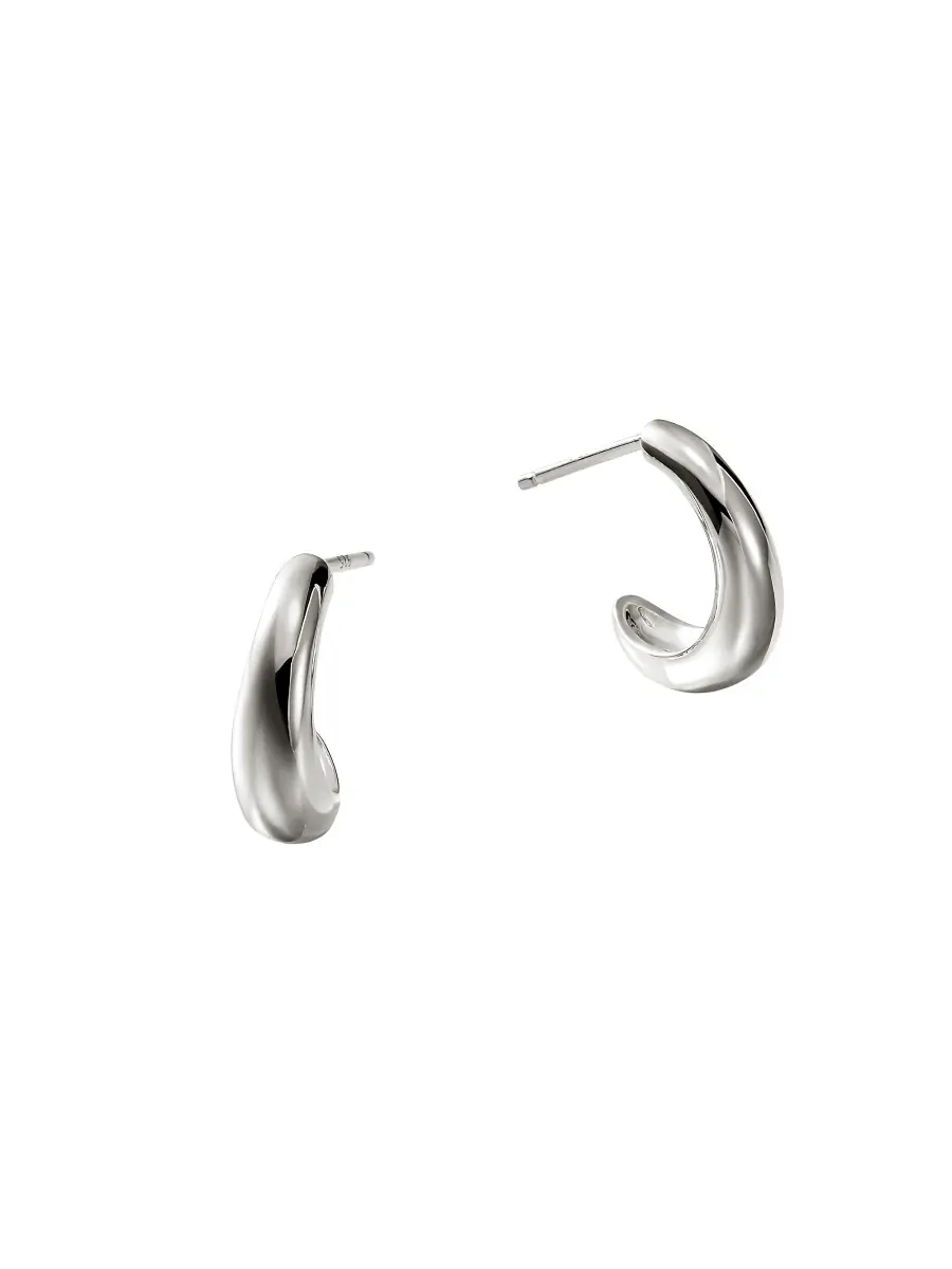John Hardy Women's Surf Sterling Silver Hoop Earrings - Silver | Thumbnail 5 John Hardy Women's Surf Sterling Silver Hoop Earrings - Silver | Thumbnail 5