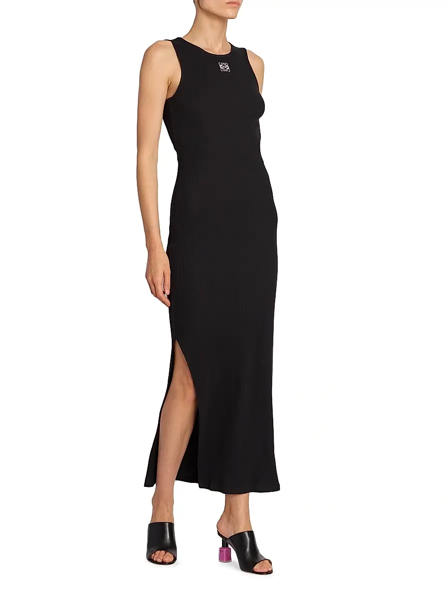 LOEWE Women's Anagram Tank Maxi Dress - Black | Thumbnail 3 LOEWE Women's Anagram Tank Maxi Dress - Black | Thumbnail 3