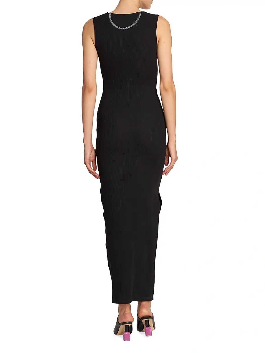 LOEWE Women's Anagram Tank Maxi Dress - Black | Thumbnail 5 LOEWE Women's Anagram Tank Maxi Dress - Black | Thumbnail 5