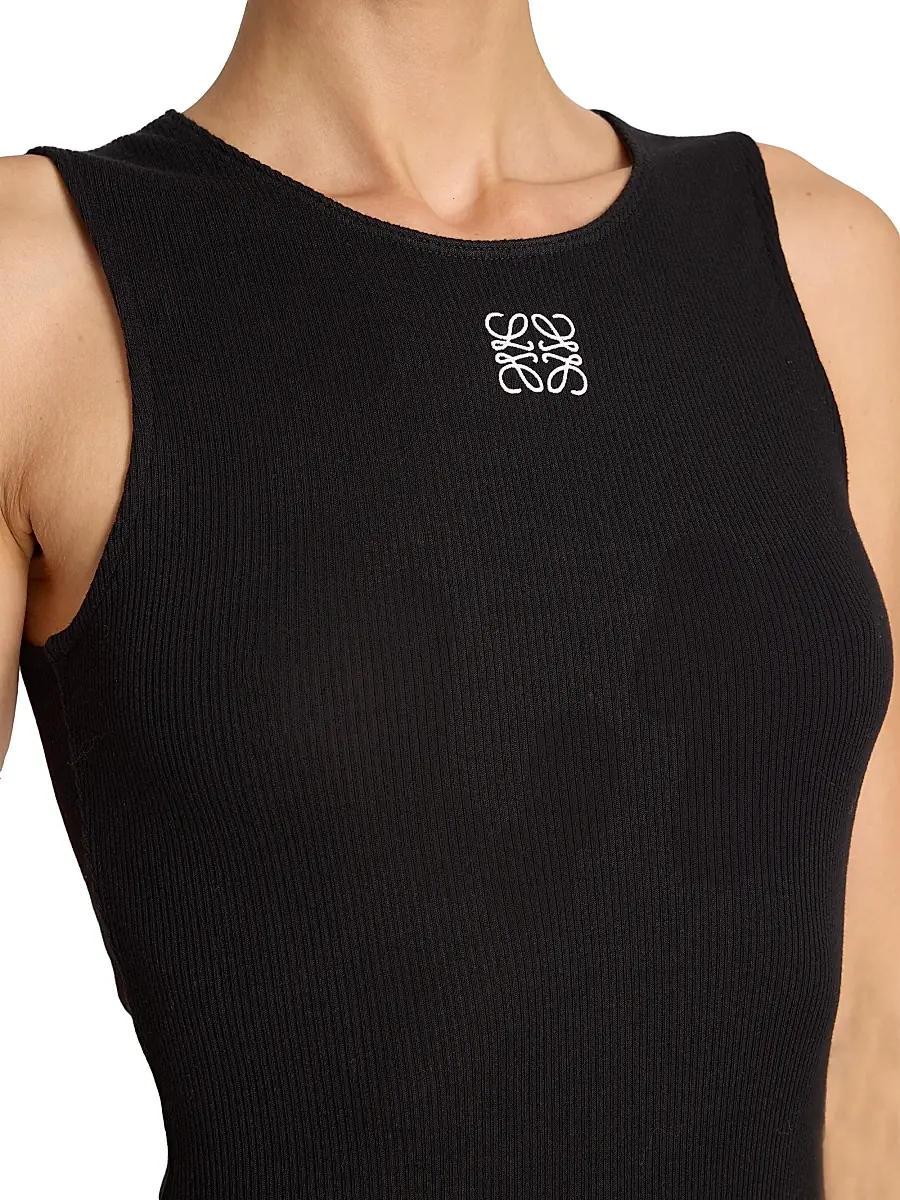 LOEWE Women's Anagram Tank Maxi Dress - Black | Thumbnail 6 LOEWE Women's Anagram Tank Maxi Dress - Black | Thumbnail 6