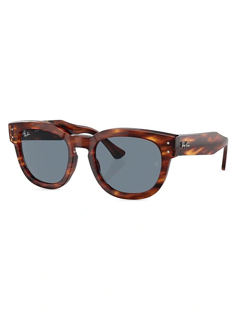 Ray-Ban Men's RB0298s 53MM Mega Hawkeye Square Sunglasses - Striped Havana Blue | Thumbnail 2 Ray-Ban Men's RB0298s 53MM Mega Hawkeye Square Sunglasses - Striped Havana Blue | Thumbnail 2