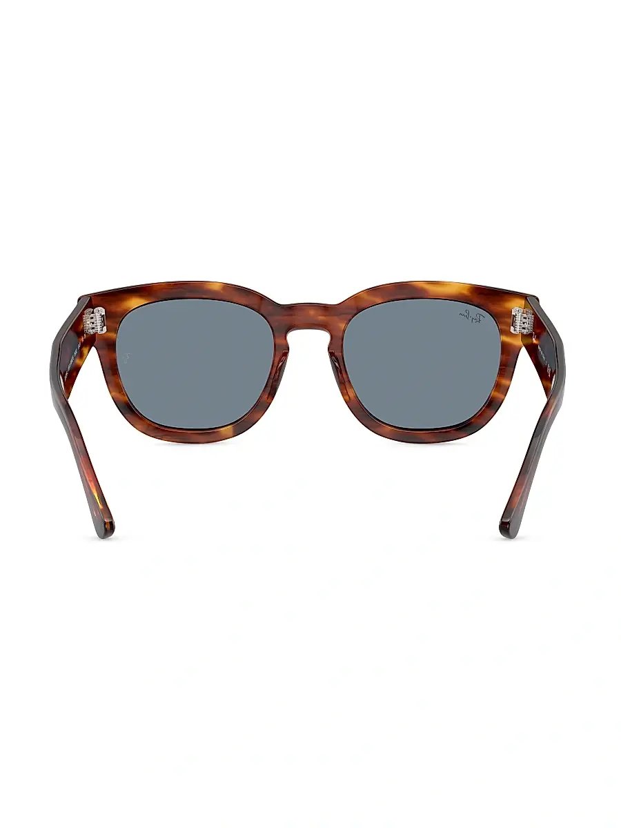 Ray-Ban Men's RB0298s 53MM Mega Hawkeye Square Sunglasses - Striped Havana Blue | Thumbnail 4 Ray-Ban Men's RB0298s 53MM Mega Hawkeye Square Sunglasses - Striped Havana Blue | Thumbnail 4