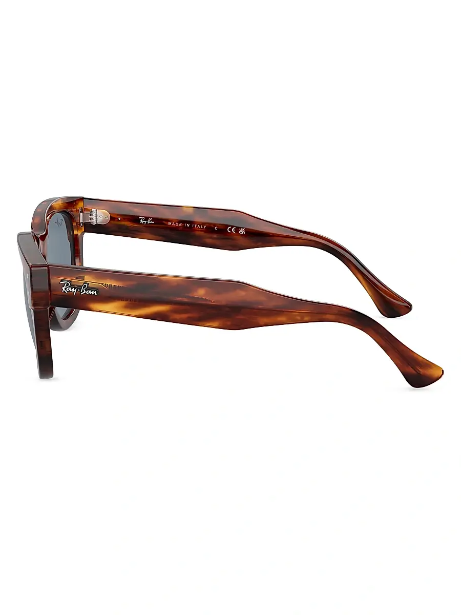 Ray-Ban Men's RB0298s 53MM Mega Hawkeye Square Sunglasses - Striped Havana Blue | Thumbnail 6 Ray-Ban Men's RB0298s 53MM Mega Hawkeye Square Sunglasses - Striped Havana Blue | Thumbnail 6