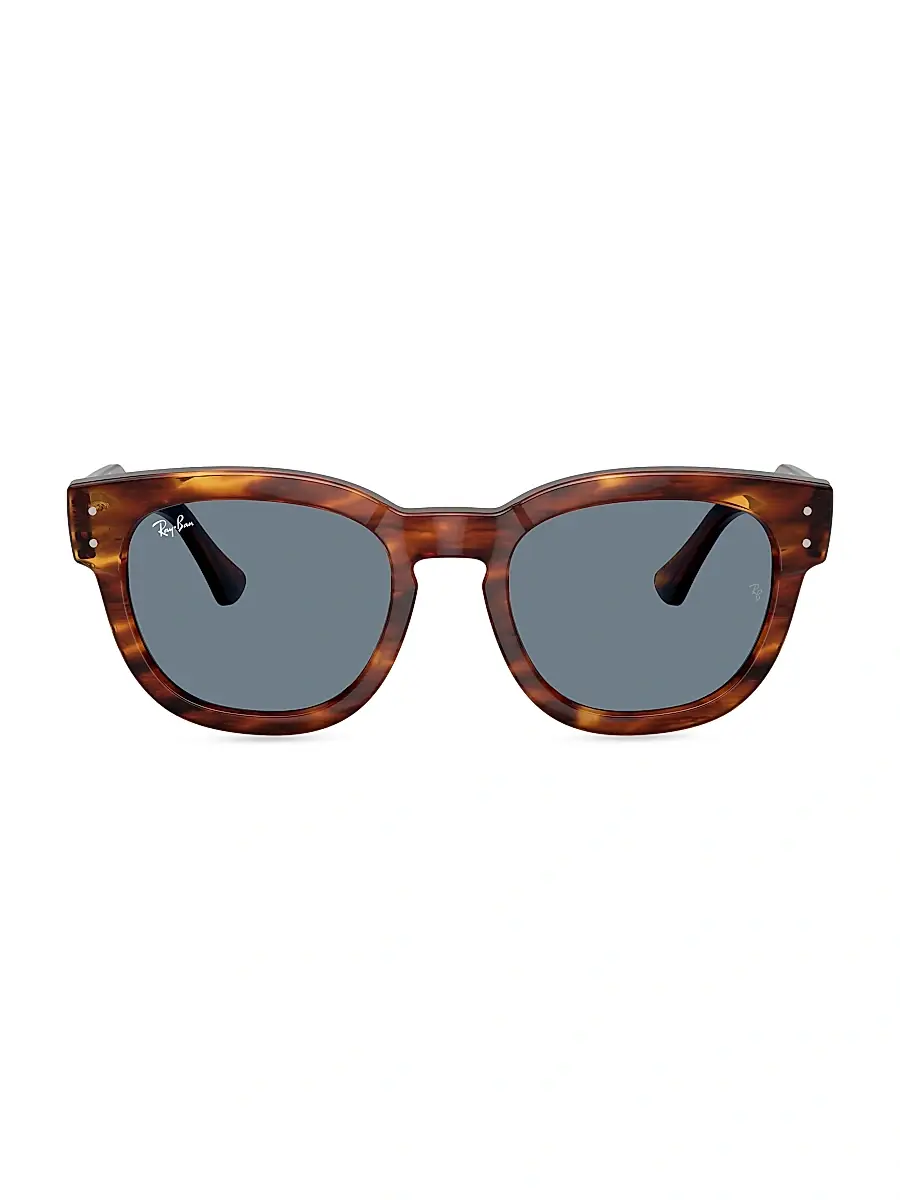 Men's RB0298s 53MM Mega Hawkeye Square Sunglasses - Striped Havana Blue Men's RB0298s 53MM Mega Hawkeye Square Sunglasses - Striped Havana Blue