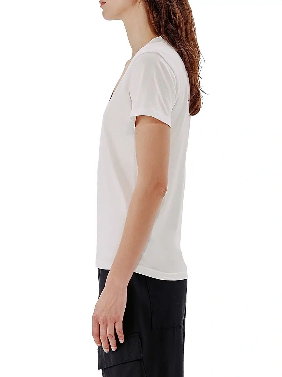Another Tomorrow Women's V-Neck Tee | Thumbnail 3 Another Tomorrow Women's V-Neck Tee | Thumbnail 3