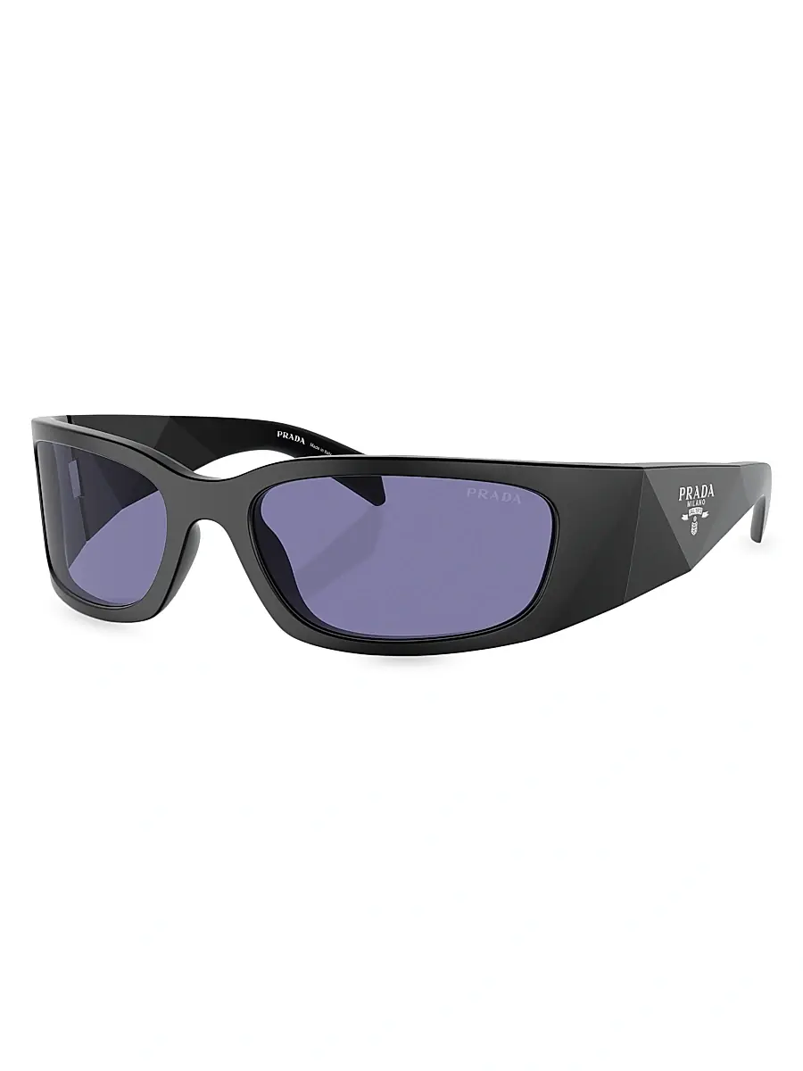 Men's 60MM Butterfly Sunglasses - Matte Black Lilac Men's 60MM Butterfly Sunglasses - Matte Black Lilac