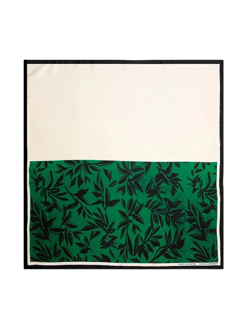 Dries Van Noten Women's Santal Greenery Silk Foulard Scarf