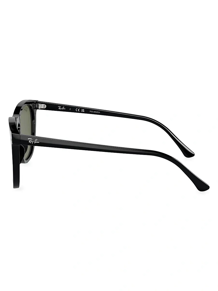 Ray-Ban Men's RB2210 53MM Square Sunglasses - Black Dark Green | Thumbnail 3