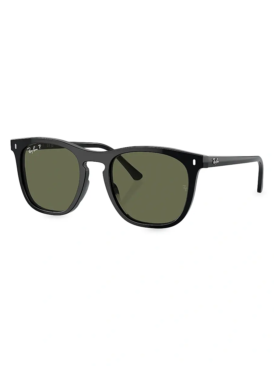 Ray-Ban Men's RB2210 53MM Square Sunglasses - Black Dark Green | Image 1 Ray-Ban Men's RB2210 53MM Square Sunglasses - Black Dark Green | Image 1