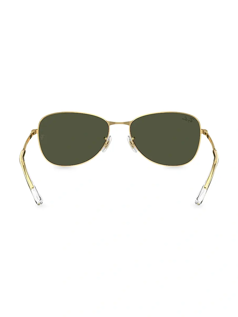 Ray-Ban Men's RB3733 56MM Aviator Sunglasses - Gold Dark Green | Thumbnail 4 Ray-Ban Men's RB3733 56MM Aviator Sunglasses - Gold Dark Green | Thumbnail 4