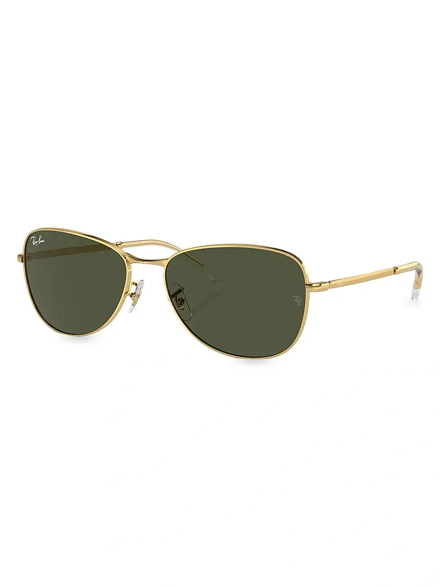 Ray-Ban Men's RB3733 56MM Aviator Sunglasses - Gold Dark Green | Image 1 Ray-Ban Men's RB3733 56MM Aviator Sunglasses - Gold Dark Green | Image 1