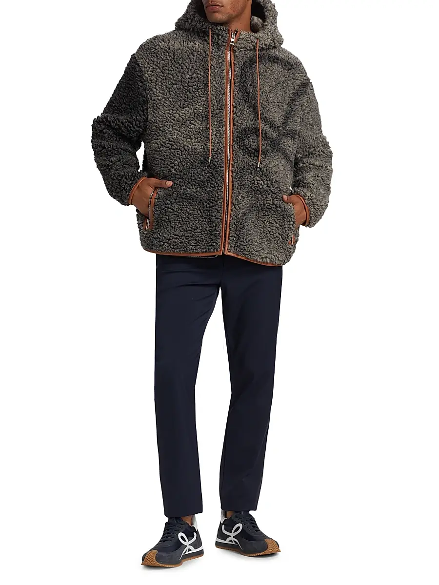 Loewe Men's Fleece Hooded Logo Jacket | Thumbnail 2