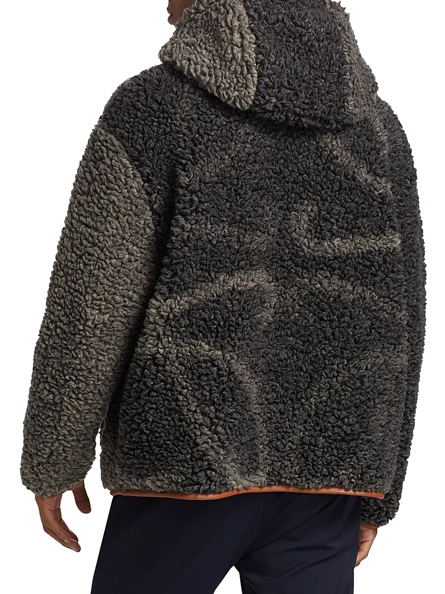 Loewe Men's Fleece Hooded Logo Jacket | Thumbnail 5