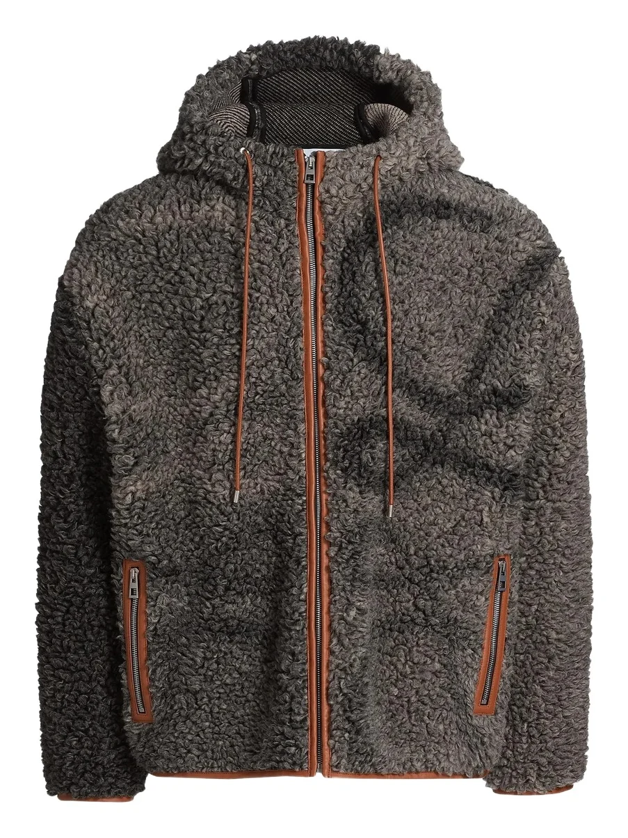 Loewe Men's Fleece Hooded Logo Jacket