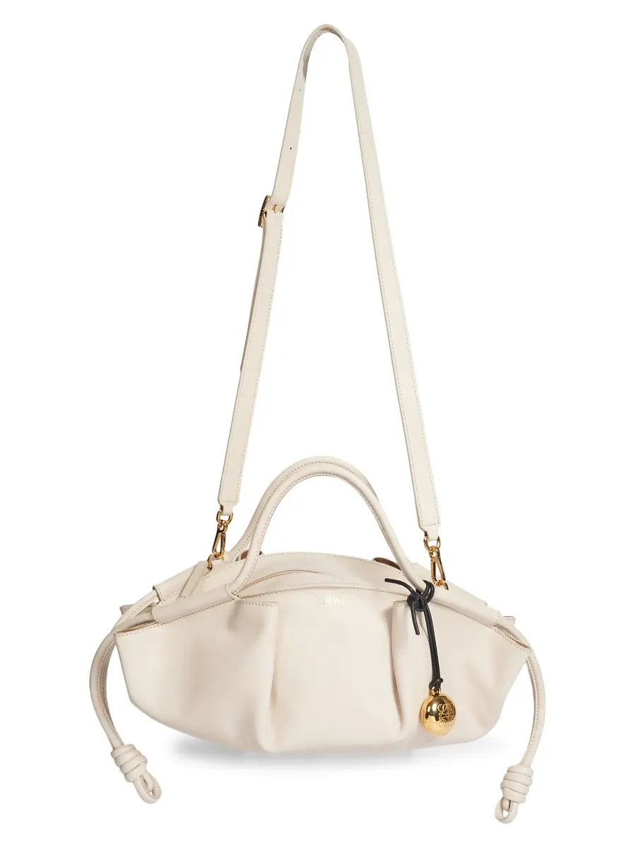 LOEWE Women's Paseo Leather Shoulder Bag - Dark Khaki Green | Thumbnail 4 LOEWE Women's Paseo Leather Shoulder Bag - Dark Khaki Green | Thumbnail 4