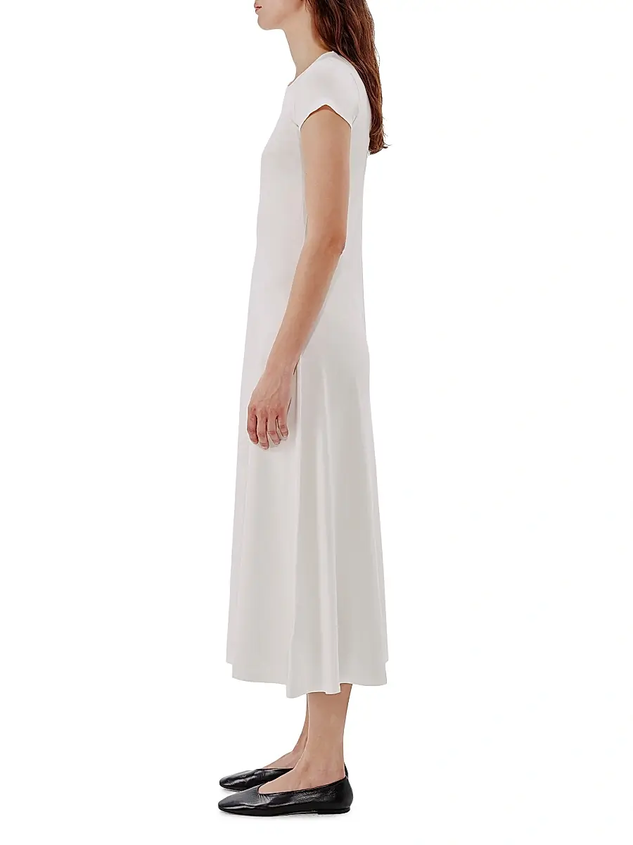 Another Tomorrow Women's Fitted Tee Dress | Thumbnail 4