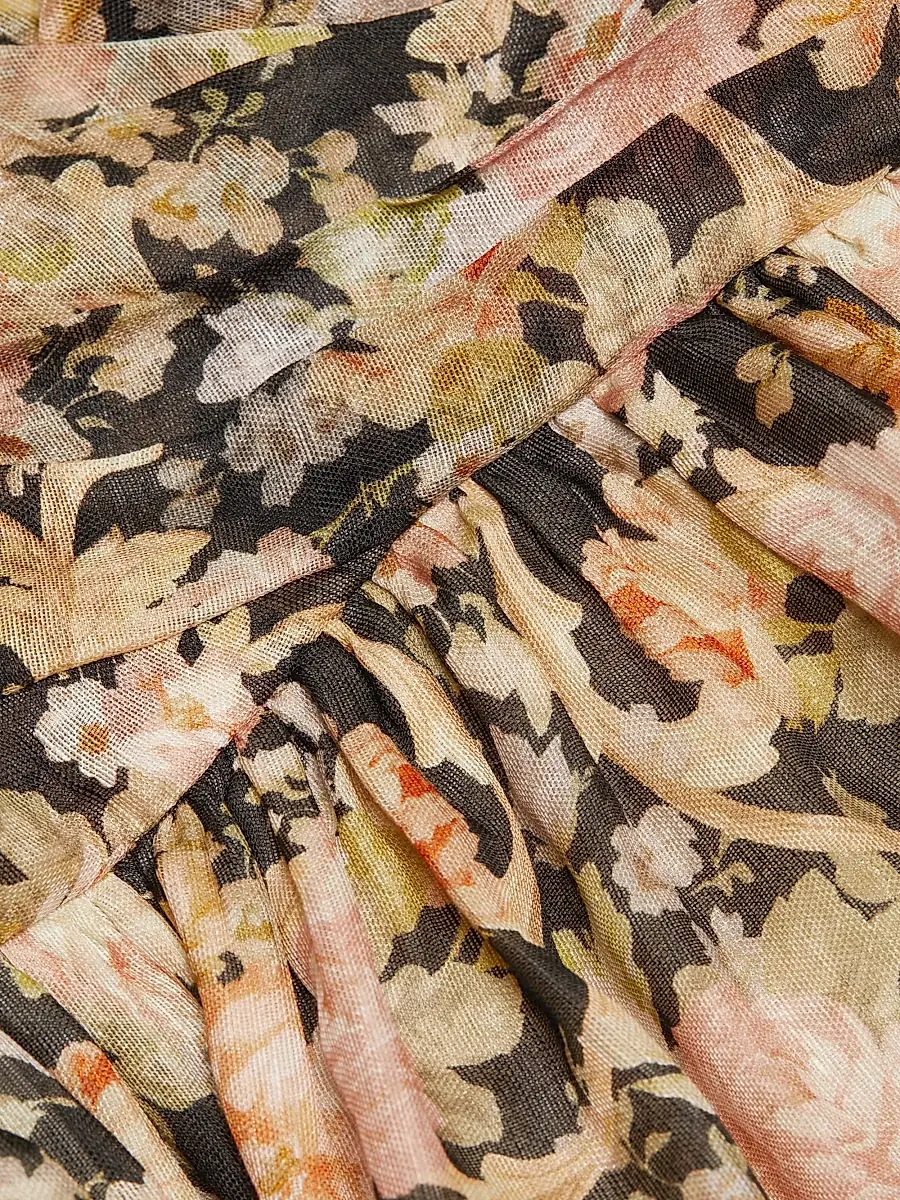 Zimmermann Women's Floral Linen & Silk Long-Sleeve Minidress | Thumbnail 7 Zimmermann Women's Floral Linen & Silk Long-Sleeve Minidress | Thumbnail 7