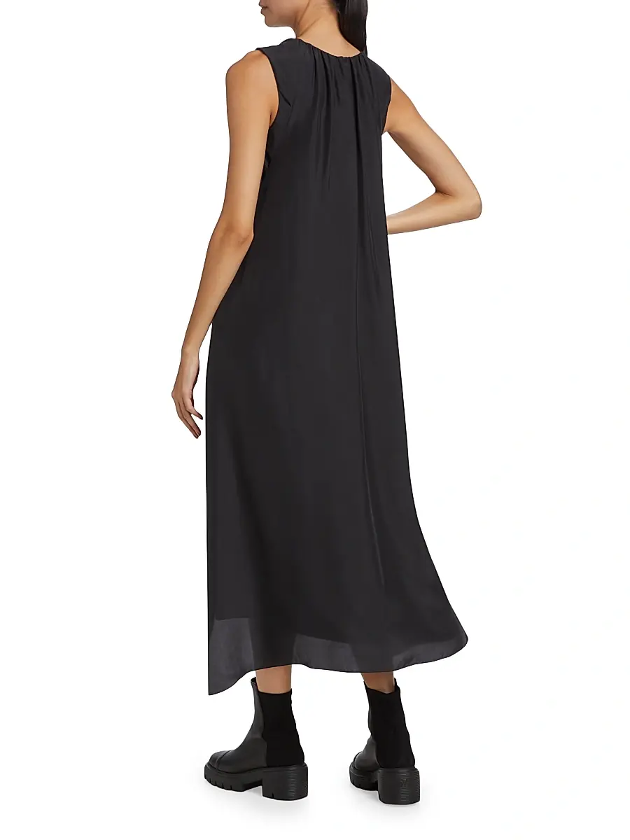 LOEWE Women's Silk Chain Midi Dress - Dark Anthracite | Thumbnail 5 LOEWE Women's Silk Chain Midi Dress - Dark Anthracite | Thumbnail 5