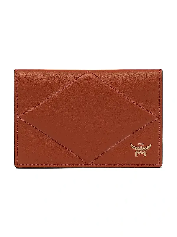 Men's Diamond Leather Card Holder