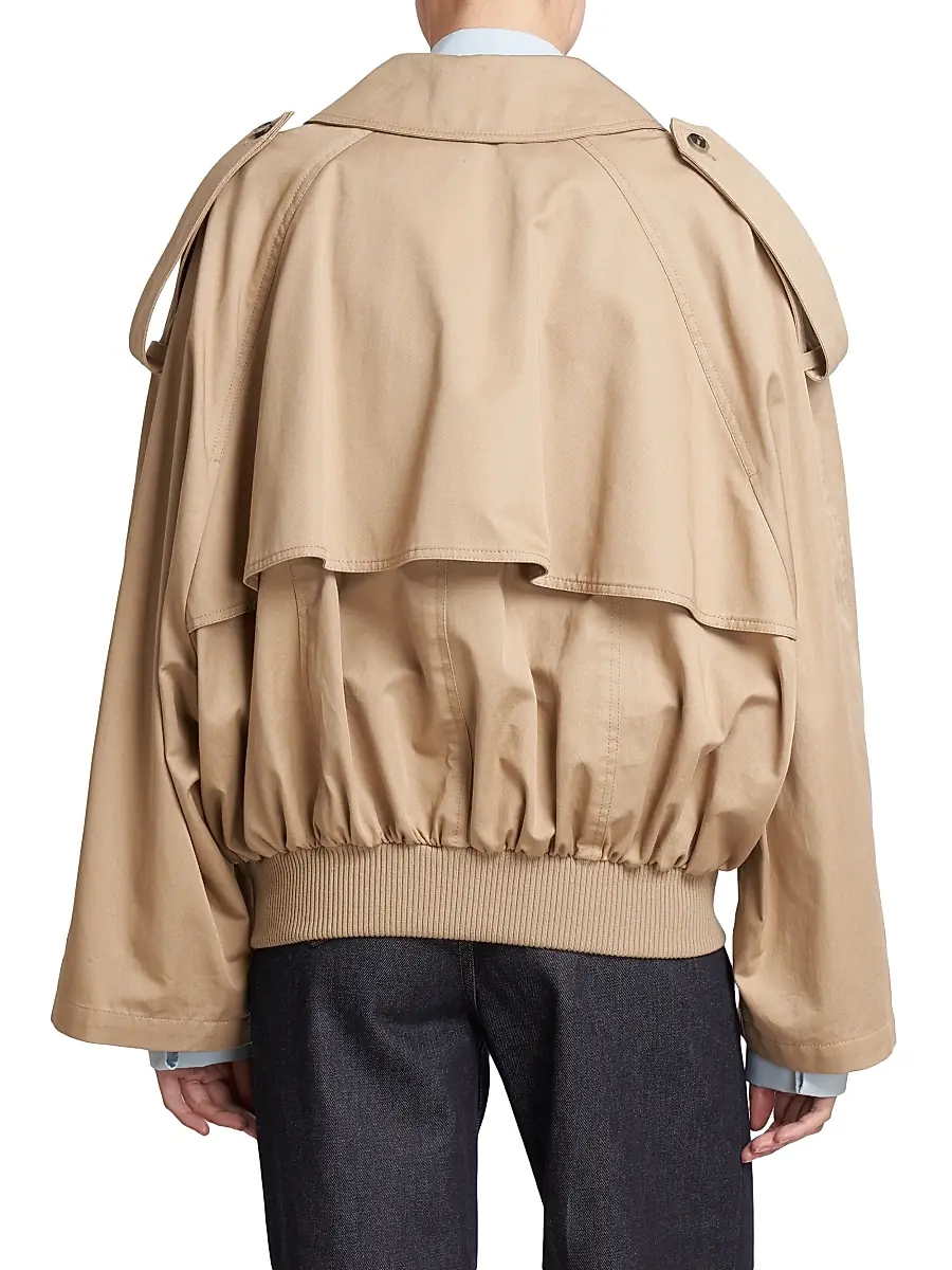 LOEWE Women's Balloon Double-Breasted Jacket - Kraft Beige | Thumbnail 5 LOEWE Women's Balloon Double-Breasted Jacket - Kraft Beige | Thumbnail 5