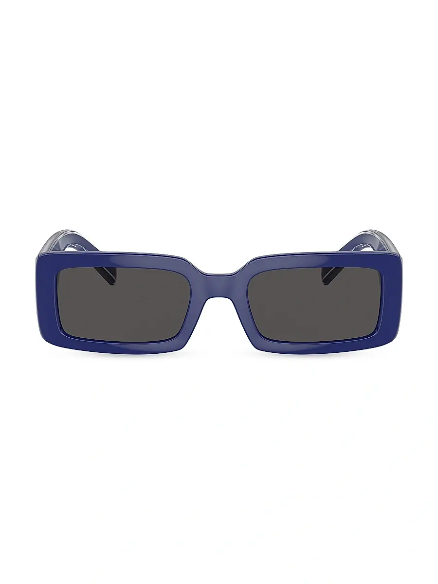 Dolce & Gabbana Men's 53MM Rectangular Sunglasses - Blue | Thumbnail 2 Dolce & Gabbana Men's 53MM Rectangular Sunglasses - Blue | Thumbnail 2