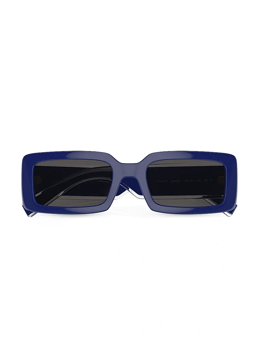 Dolce & Gabbana Men's 53MM Rectangular Sunglasses - Blue | Thumbnail 6 Dolce & Gabbana Men's 53MM Rectangular Sunglasses - Blue | Thumbnail 6