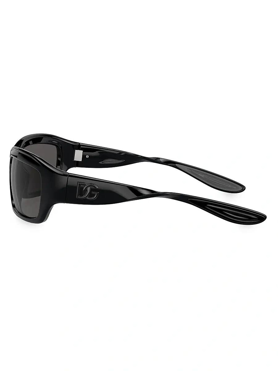 Dolce & Gabbana Men's 59MM Rectangular Sunglasses - Black | Thumbnail 4 Dolce & Gabbana Men's 59MM Rectangular Sunglasses - Black | Thumbnail 4