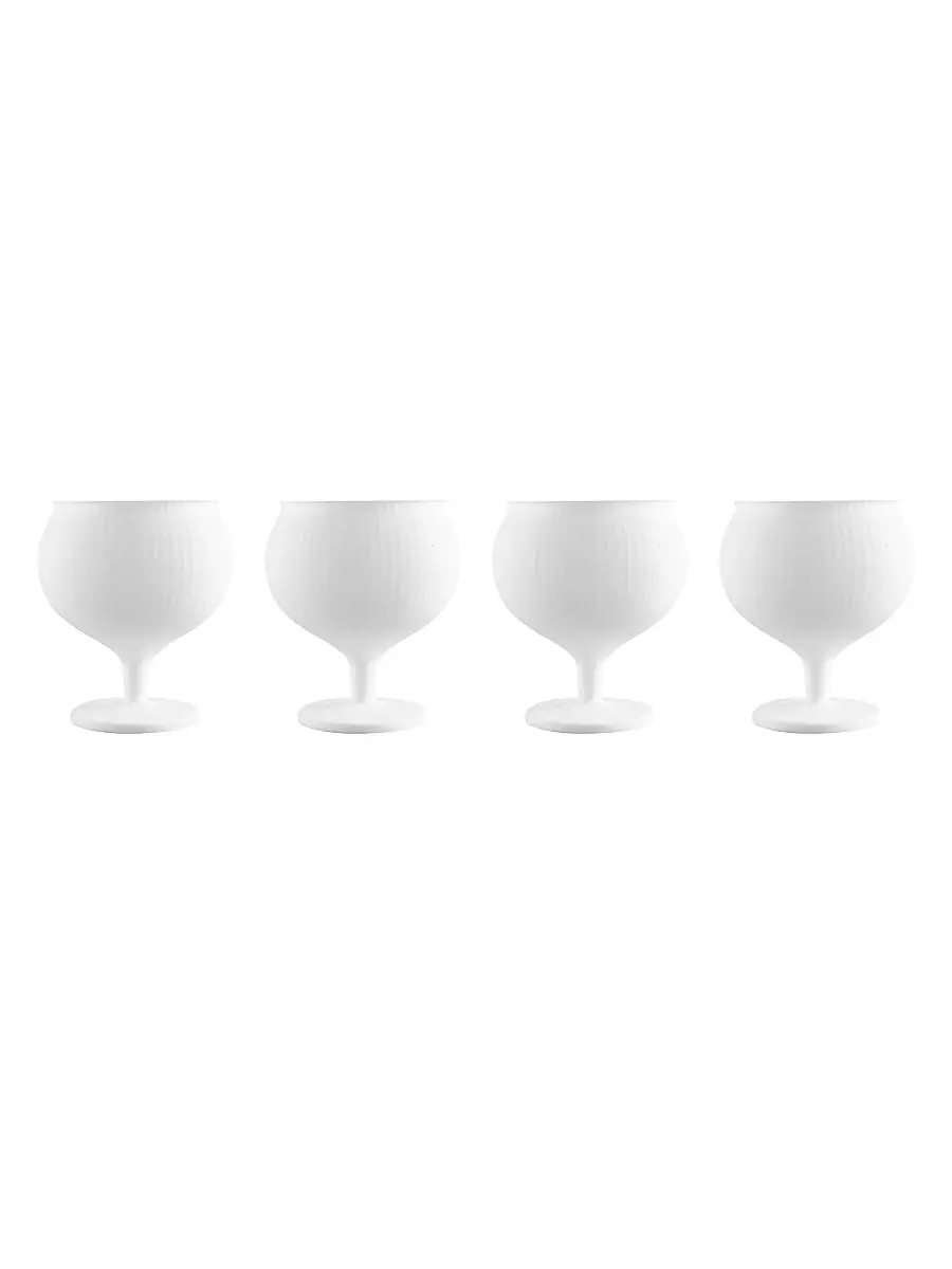 Nude Glass Omnia Bey 4-Piece Cognac Glass Set - Opal White | Image 1 Nude Glass Omnia Bey 4-Piece Cognac Glass Set - Opal White | Image 1